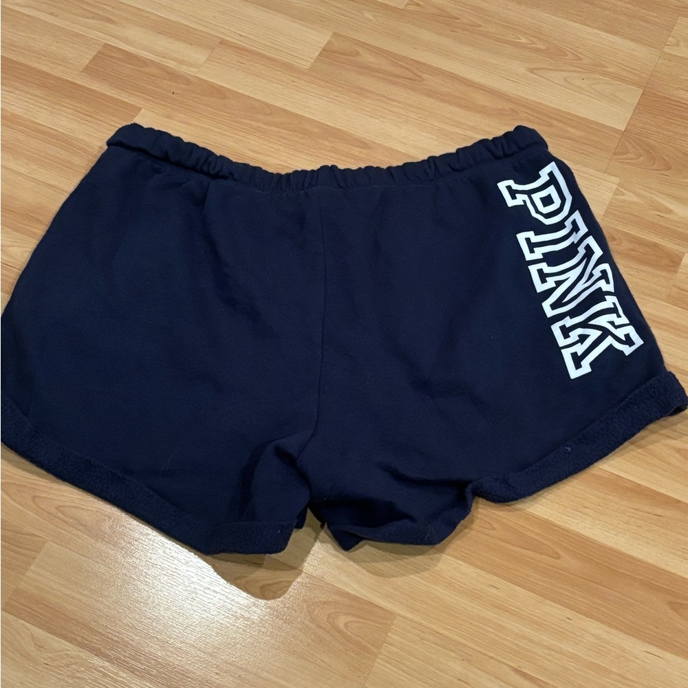 PINK Navy Blue Jogger‎ Shorts - Picture 3 of 4